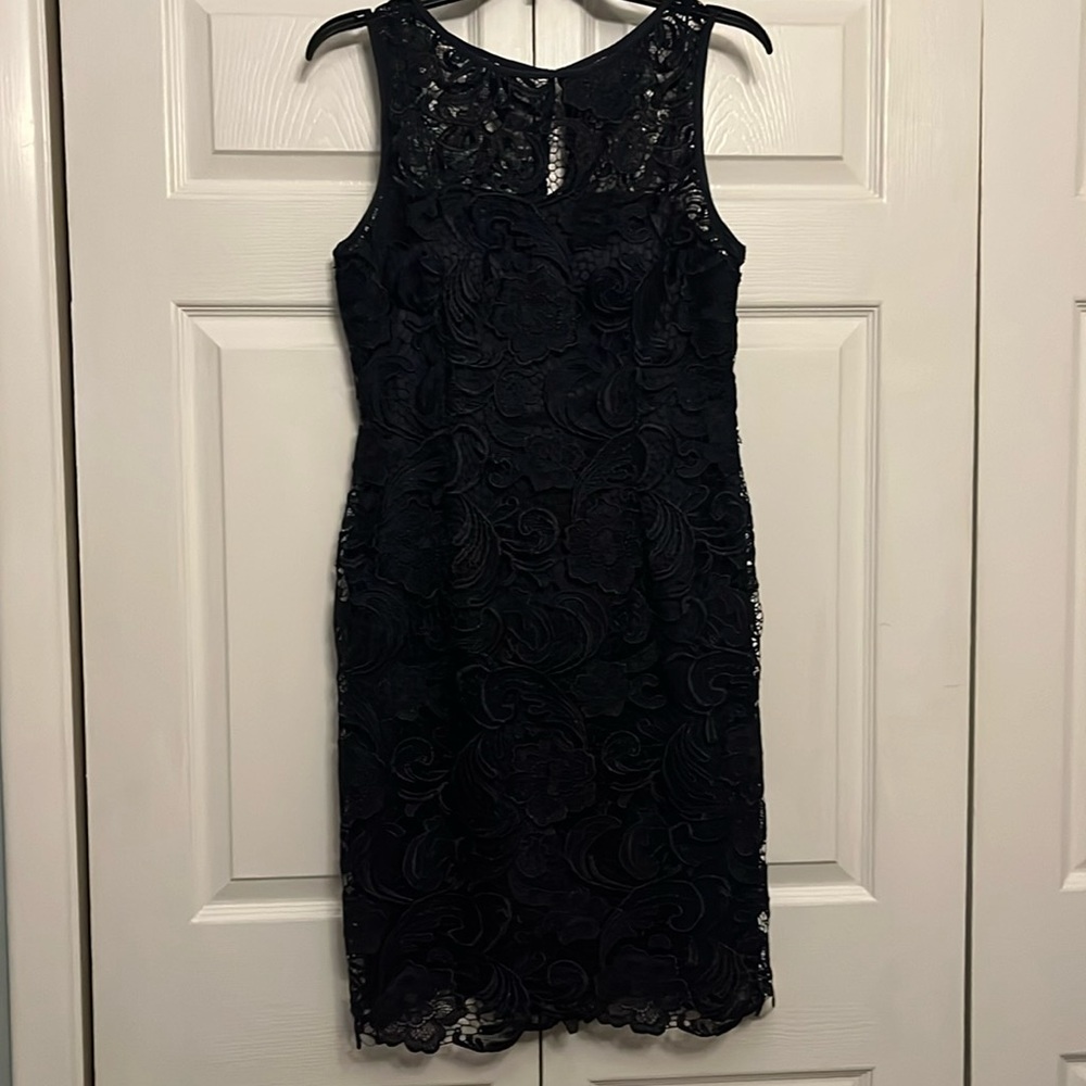 Lace sheath dress Navy Blue.